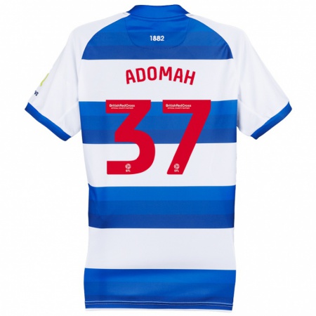 Kandiny Gyermek Albert Adomah #37 Fehér Kék Hazai Jersey 2024/25 Mez Póló Ing