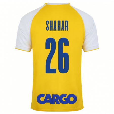 Kandiny Gyermek Ido Shahar #26 Sárga Fehér Hazai Jersey 2024/25 Mez Póló Ing