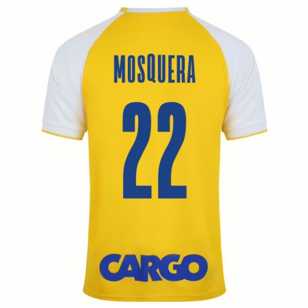 Kandiny Gyermek Orlando Mosquera #22 Sárga Fehér Hazai Jersey 2024/25 Mez Póló Ing