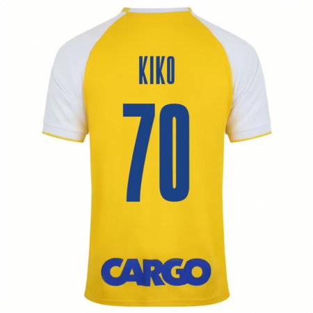 Kandiny Gyermek Kiko Bondoso #70 Sárga Fehér Hazai Jersey 2024/25 Mez Póló Ing