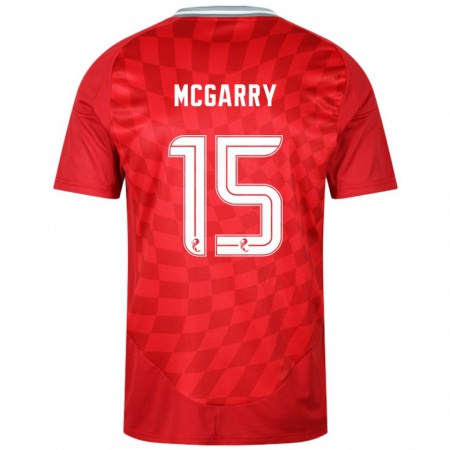 Kandiny Gyermek James Mcgarry #15 Piros Hazai Jersey 2024/25 Mez Póló Ing