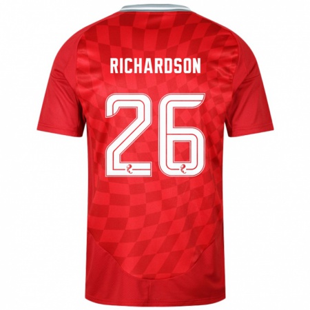 Kandiny Gyermek Jayden Richardson #26 Piros Hazai Jersey 2024/25 Mez Póló Ing