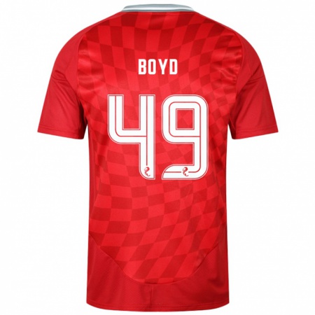 Kandiny Gyermek Fletcher Boyd #49 Piros Hazai Jersey 2024/25 Mez Póló Ing