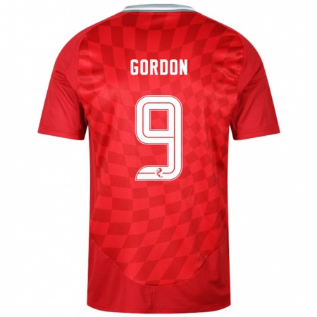 Kandiny Gyermek Lauren Gordon #9 Piros Hazai Jersey 2024/25 Mez Póló Ing