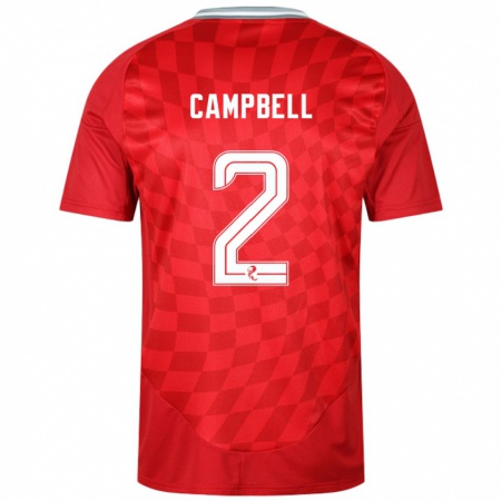 Kandiny Gyermek Loren Campbell #2 Piros Hazai Jersey 2024/25 Mez Póló Ing