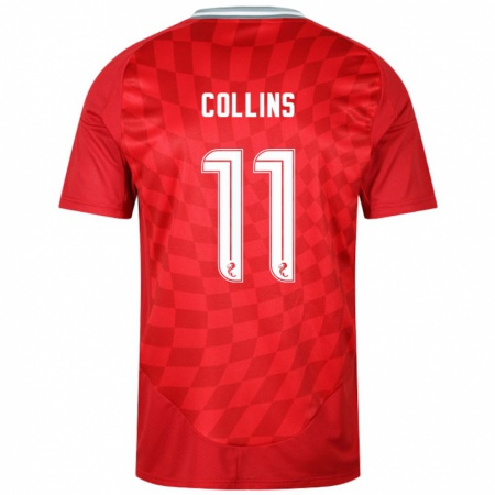 Kandiny Gyermek Bailley Collins #11 Piros Hazai Jersey 2024/25 Mez Póló Ing