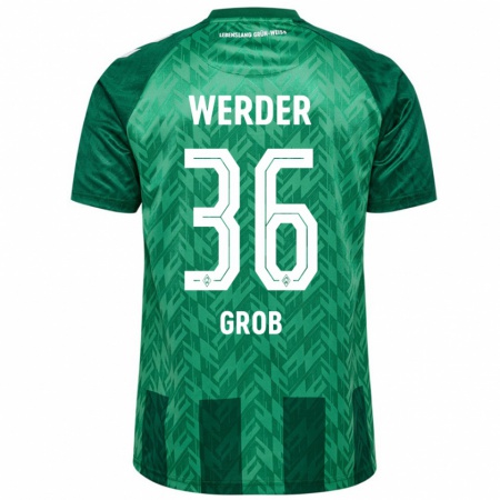 Kandiny Gyermek Christian Groß #36 Zöld Hazai Jersey 2024/25 Mez Póló Ing