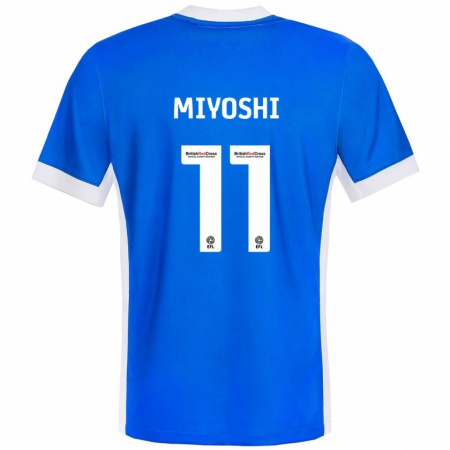 Kandiny Gyermek Koji Miyoshi #11 Kék Fehér Hazai Jersey 2024/25 Mez Póló Ing