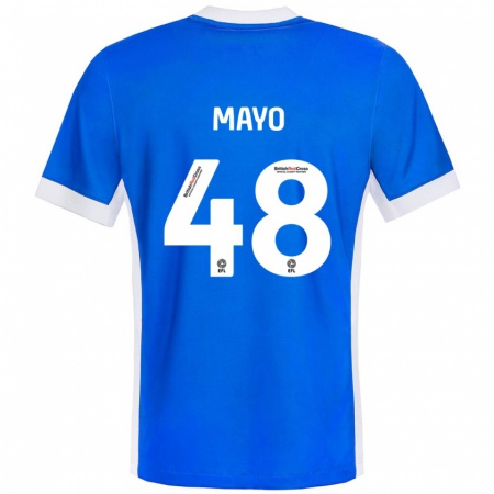 Kandiny Gyermek Bradley Mayo #48 Kék Fehér Hazai Jersey 2024/25 Mez Póló Ing