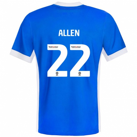 Kandiny Gyermek Remi Allen #22 Kék Fehér Hazai Jersey 2024/25 Mez Póló Ing