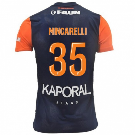 Kandiny Gyermek Lucas Mincarelli #35 Sötétkék Narancs Hazai Jersey 2024/25 Mez Póló Ing