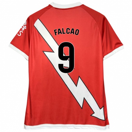 Kandiny Gyermek Radamel Falcao #9 Fehér Piros Hazai Jersey 2024/25 Mez Póló Ing