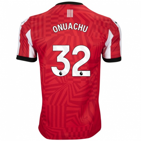 Kandiny Gyermek Paul Onuachu #32 Piros Fehér Hazai Jersey 2024/25 Mez Póló Ing