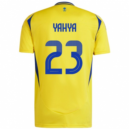 Kandiny Gyermek Ayman Yahya #23 Sárga Kék Hazai Jersey 2024/25 Mez Póló Ing