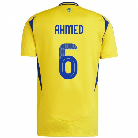 Kandiny Gyermek Aseel Ahmed #6 Sárga Kék Hazai Jersey 2024/25 Mez Póló Ing