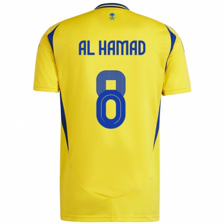 Kandiny Gyermek Sara Al-Hamad #8 Sárga Kék Hazai Jersey 2024/25 Mez Póló Ing