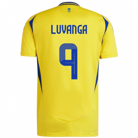 Kandiny Gyermek Clara Luvanga #9 Sárga Kék Hazai Jersey 2024/25 Mez Póló Ing