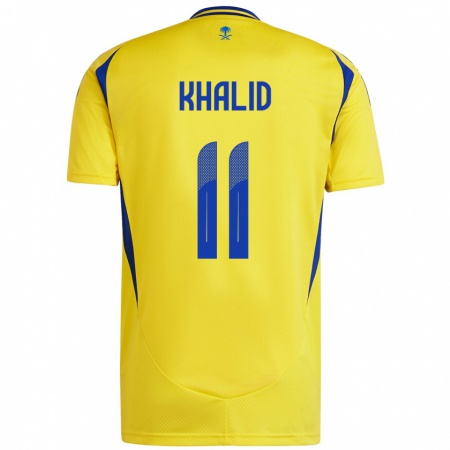 Kandiny Gyermek Khalid Al-Ghannam #11 Sárga Kék Hazai Jersey 2024/25 Mez Póló Ing