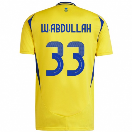 Kandiny Gyermek Waleed Abdullah #33 Sárga Kék Hazai Jersey 2024/25 Mez Póló Ing