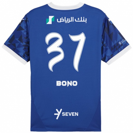 Kandiny Gyermek Bono #37 Sötétkék Fehér Hazai Jersey 2024/25 Mez Póló Ing