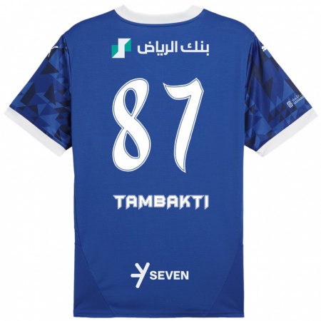 Kandiny Gyermek Hassan Tambakti #87 Sötétkék Fehér Hazai Jersey 2024/25 Mez Póló Ing