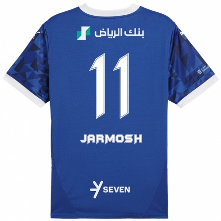 Kandiny Gyermek Abdulaziz Jarmosh #11 Sötétkék Fehér Hazai Jersey 2024/25 Mez Póló Ing