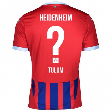 Kandiny Gyermek Melih Tulum #0 Piros Kék Hazai Jersey 2024/25 Mez Póló Ing