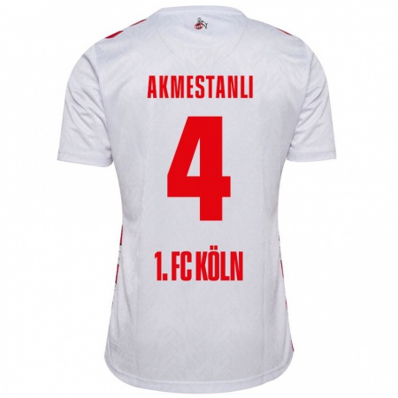 Kandiny Gyermek Teoman Akmestanli #4 Fehér Piros Hazai Jersey 2024/25 Mez Póló Ing