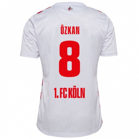 Kandiny Gyermek Mikail Özkan #8 Fehér Piros Hazai Jersey 2024/25 Mez Póló Ing