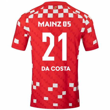 Kandiny Gyermek Danny Da Costa #21 Fehér Piros Hazai Jersey 2024/25 Mez Póló Ing