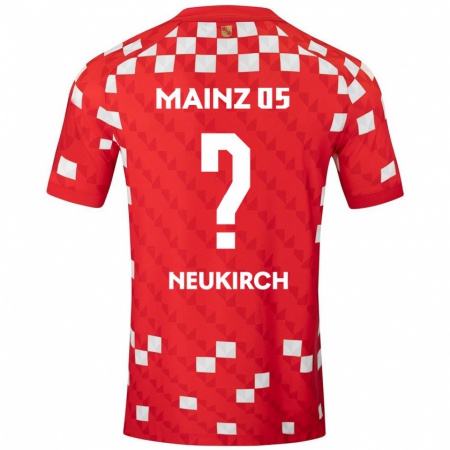 Kandiny Gyermek Nico Neukirch #0 Fehér Piros Hazai Jersey 2024/25 Mez Póló Ing