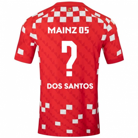 Kandiny Gyermek Alexandre Tavares Dos Santos #0 Fehér Piros Hazai Jersey 2024/25 Mez Póló Ing