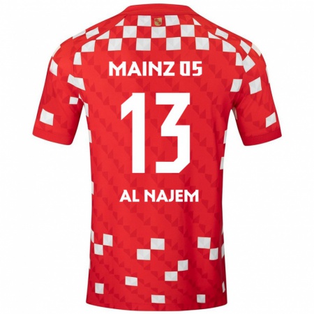 Kandiny Gyermek Salma Al Najem #13 Fehér Piros Hazai Jersey 2024/25 Mez Póló Ing