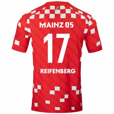 Kandiny Gyermek Michelle Reifenberg #17 Fehér Piros Hazai Jersey 2024/25 Mez Póló Ing