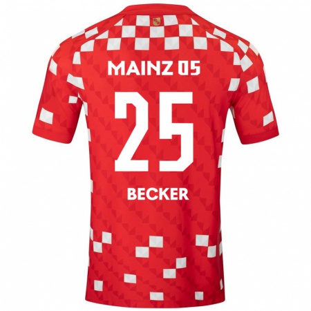 Kandiny Gyermek Kathrin Becker #25 Fehér Piros Hazai Jersey 2024/25 Mez Póló Ing