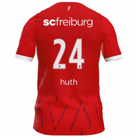 Kandiny Gyermek Jannik Huth #24 Piros Hazai Jersey 2024/25 Mez Póló Ing