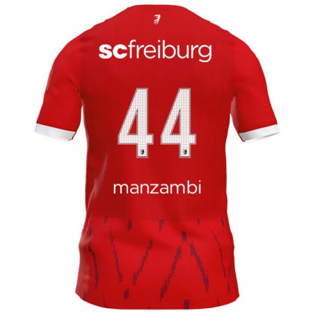 Kandiny Gyermek Johan Manzambi #44 Piros Hazai Jersey 2024/25 Mez Póló Ing