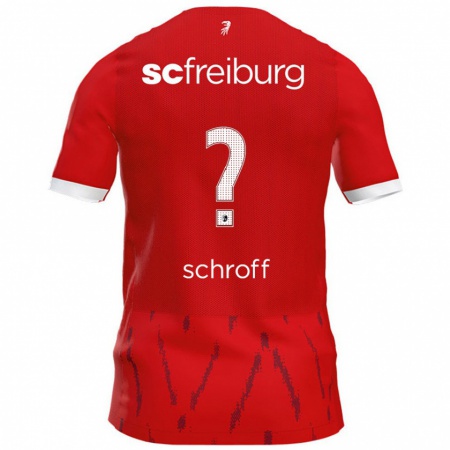 Kandiny Gyermek Matteo Schroff #0 Piros Hazai Jersey 2024/25 Mez Póló Ing