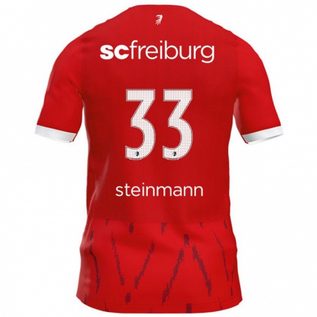 Kandiny Gyermek Karl Steinmann #33 Piros Hazai Jersey 2024/25 Mez Póló Ing