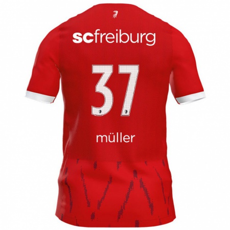 Kandiny Gyermek Ruben Müller #37 Piros Hazai Jersey 2024/25 Mez Póló Ing