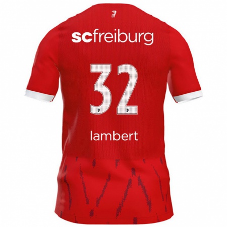 Kandiny Gyermek Gabrielle Lambert #32 Piros Hazai Jersey 2024/25 Mez Póló Ing