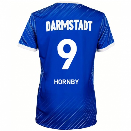 Kandiny Gyermek Fraser Hornby #9 Kék Fehér Hazai Jersey 2024/25 Mez Póló Ing