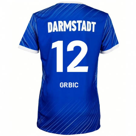 Kandiny Gyermek Viktor Grbic #12 Kék Fehér Hazai Jersey 2024/25 Mez Póló Ing