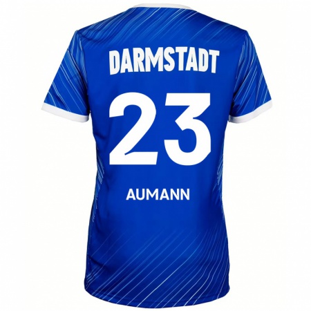 Kandiny Gyermek Emil Aumann #23 Kék Fehér Hazai Jersey 2024/25 Mez Póló Ing