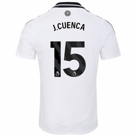 Kandiny Gyermek Jorge Cuenca #15 Fehér Hazai Jersey 2024/25 Mez Póló Ing