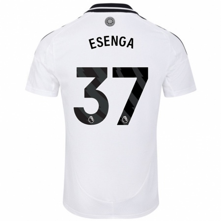 Kandiny Gyermek Jonathan Esenga #37 Fehér Hazai Jersey 2024/25 Mez Póló Ing