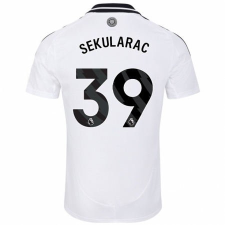 Kandiny Gyermek Kristian Sekularac #39 Fehér Hazai Jersey 2024/25 Mez Póló Ing