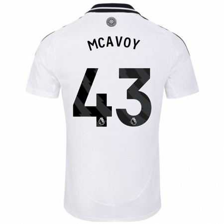 Kandiny Gyermek Connor Mcavoy #43 Fehér Hazai Jersey 2024/25 Mez Póló Ing