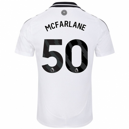 Kandiny Gyermek Callum Mcfarlane #50 Fehér Hazai Jersey 2024/25 Mez Póló Ing