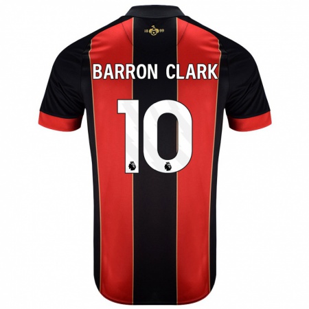 Kandiny Gyermek Molly Barron-Clark #10 Piros Fekete Hazai Jersey 2024/25 Mez Póló Ing